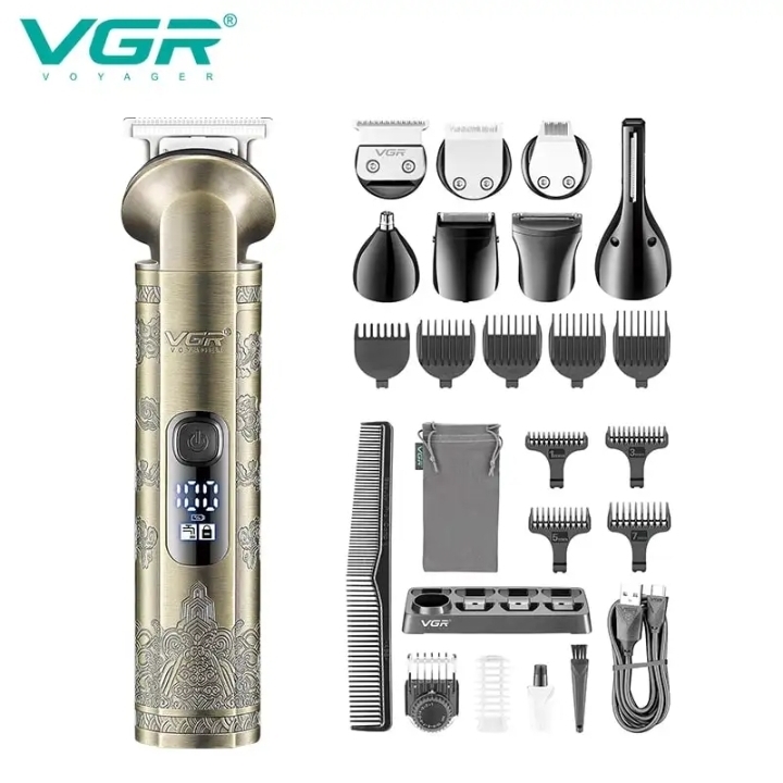 ماشین اصلاح وی جی آر مدل V-110 ۸ کاره ضد آب با برش مستقیم