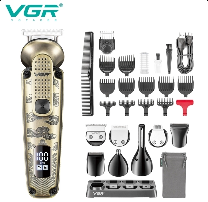 ماشین اصلاح وی جی آر مدل V103 با تیغه استیل ضد زنگ و ضد آب