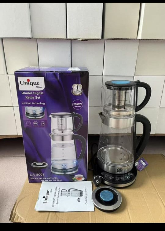 چای ساز یونیک مدل UA8001 ظرفیت ۲.۵ لیتر دیجیتالی لمسی تایمر دار