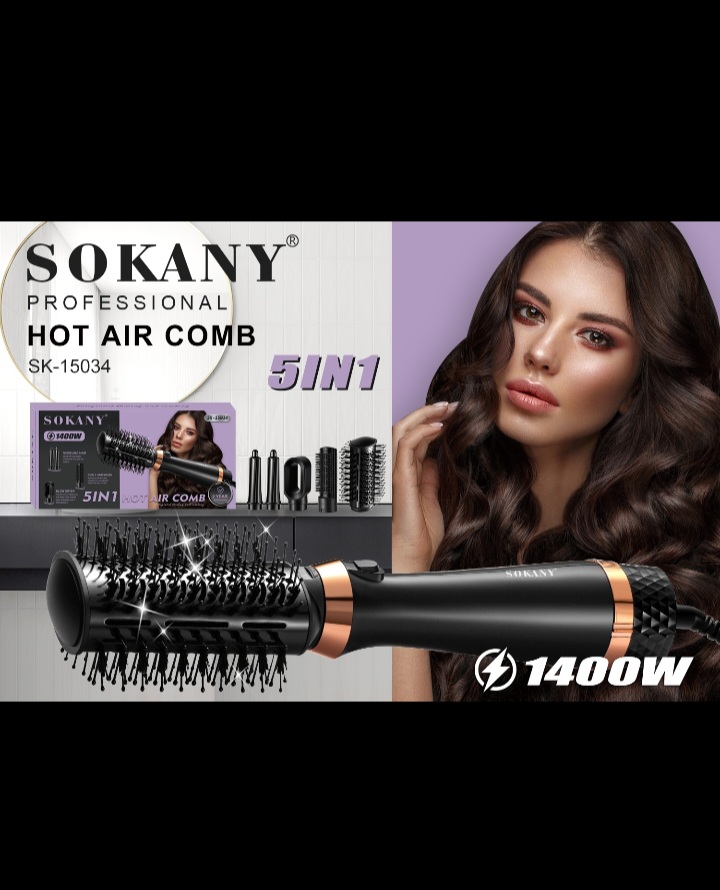 سشوار چرخشی حرفه‌ای سوکانی مدل SK15034 ۵ کاره